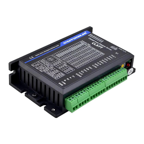 StepperOnline closed-loop stepper driver V4.1 module, black housing with green terminal blocks, angled front view