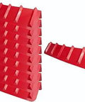 Red 10 Pack Flatbed Edge Protectors V Shaped Corner Guards 8 By 8 By 36 Inch for flatbed cargo, stacked and single view