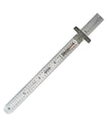 6 Inch Flex Precision Stainless Steel Ruler With Chrome Finish, Pocket Clip Depth Gauge, Easy Read Etched Measurements