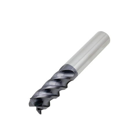 Square End Mill Carbide 4 Flute 3/8 Inch Cutting Tool for Milling Alloy Steels Hardened Steel Cast Iron and Metals Durable