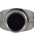 Heavy Duty Rear Driveshaft With Transmission Slip Yoke For 2004 To 2007 Chevy Colorado And GMC Canyon Rwd Axle Shaft front view of slip yoke opening.