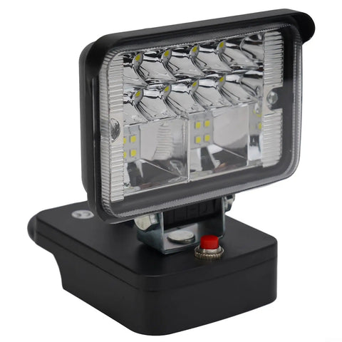 18V Cordless LED Work Light 30W High Lumen Floodlight with zinc alloy head and ABS housing for robust durability.