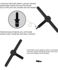 Bike Chain Breaker Tool Kit For Road And MTB Fits Single Speed And 1 To 12 Speed Chains features durable CNC tooth pattern components.