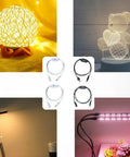 Slick Touch Dimmer Power Extension Cable With Heavy Duty Flexible PVC Cord And Straight Forward On Off Switch Plug And Play For Desk Cabinet Display Lighting Projects and decorative lights.