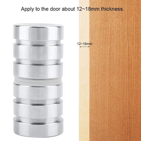 Double Sided Shower Door Knobs 30mm Stainless Steel Bathroom Door Pull Handle next to wooden door edge for 12-18mm glass door