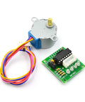 5V Stepper Motor 28BYJ48 with ULN2003 Driver Module for Arduino Micro Mini Projects, showing wires and circuit board close-up