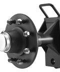 Tough As Nails 8 Lug Shipping Container Wheel Kit featuring beefy cold rolled steel axle and hub for heavy-duty applications.