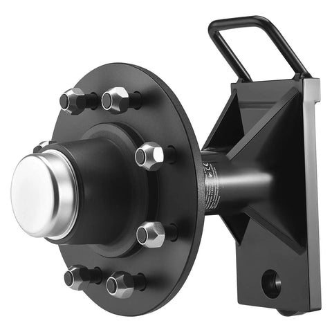 Tough As Nails 8 Lug Shipping Container Wheel Kit featuring beefy cold rolled steel axle and hub for heavy-duty applications.