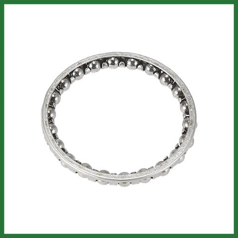 4 Pack Bicycle Ball Bearing Cages With 22 Balls Each, 40mm Outer Diameter And 33.5mm Inner Diameter, Steel Construction Detail