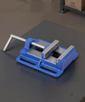 4 Inch Jaw Width Drill Press Vise With Slotted Base Portable Bench Vise, rugged cast iron clamp for woodworking, metalworking, and drilling.