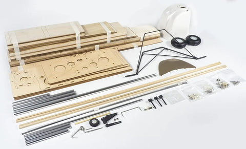 Spacewalker Balsa Wood RC Airplane Kit 63 Inch Wingspan Unassembled DIY Fixed Wing Plane for Adults laser cut parts.