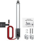 Ultra Compact 12V Mini Linear Actuator Packing A Rock Solid 4 Inch Stroke And 21 Pound Push Pull Force IP54 Waterproof Heavy Duty Electric Linear Slider with wiring and user manual.