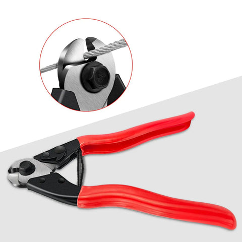 7.6 Inch Steel Wire Cutter One Hand Operation Cuts All Wires Up To 5/32 Inch Including Steel Cable Aircraft Cable Wire Rope Bike