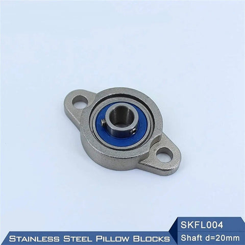 Authentic Stainless Steel Pillow Block Bearings SKFL004 Housing With 20 Mm Shaft Size Mounted Precision Unit Heavy Duty Pro Grade Kickass Parts Designed For Hot Repair Work And Mechanical Build On Shop Floors Or Custom Projects Go Wild Where It Goes., 20mm shaft bearing housing