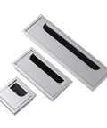 Slick Aluminum Desk Cable Grommets Kit For 10pcs Wire Hole Covers With Brush To Stop Cord Fray And Keep Your Setup Clean And Organized Like A Boss silver cable covers