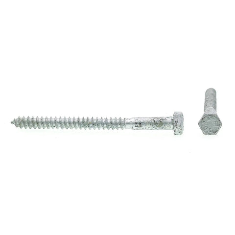 Heavy Duty Hex Lag Screws 5/16 In X 4 In A307 Grade Hot Dip Galvanized 15 Pack Built To Last For Decks And Heavy Wood Projects