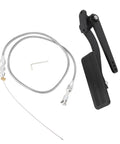 36 Inch Mechanical Pedal Cable Assembly For LS Projects, plug-in throttle linkage with black pedal and braided cable
