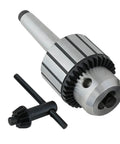 Two Morse Taper Drill Chuck And Live Center Lathe Accessory Bundle with half inch chuck and key for wood lathe projects
