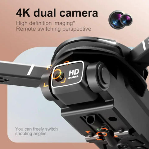 Close-up of the 4K HD dual camera on the Dope 4K Dual Camera Foldable Drone For Beginners And Families.