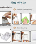Instructions for installing Wireless Light Switch And Receiver Kit With Remote Control, No Wiring, adhesive or screw mount