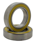 Hybrid Ceramic Bicycle Bearing 6804 20x32x7mm 2RS Rubber Sealed Abec-3 Si3N4 Balls 2 Pack with yellow seals for MTB and road hubs