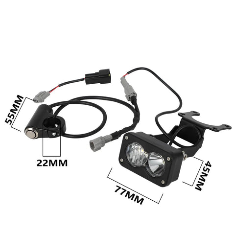 Electric Dirt Bike Headlight For Sur Ron Light Bee S X LBX X260 With 1000 Lumens 6000K White Beam And Two Modes Durable Spot Bar Headlamp For Ebikes And Off Road Rides
