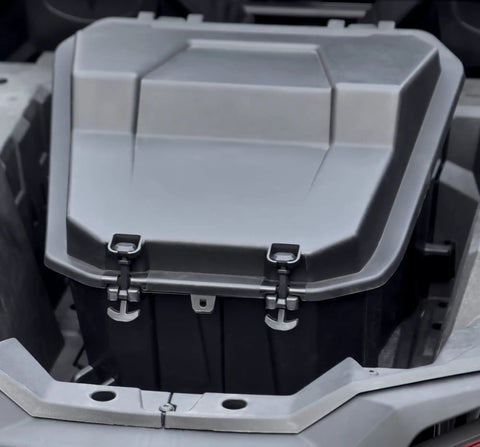 Polaris RZR Cargo Storage Box Rubber Latch Kit For 900 1000 XP 4 1000 S Models 2014 To 2021 with T-handle latch detail.