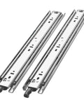 Built Like A Rock Heavy Duty Drawer Slides Side Mount Full Extension Ball Bearing High Load Capacity Powder Coated Finish Silent Glide Cabinet Hardware Pair, shiny steel tracks.
