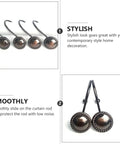 12 Pack Vintage Metal Shower Curtain Hooks With Round Glide Rings For Easy Hanging in stylish and smooth design.