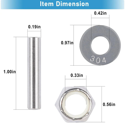 Prop Nut Kit E MKP-34 For Trolling Motor Prop Replacement Quick Removal And Installation Kit With 1865019 Shear Pin Compatible MKP-33 Weedless Wedge 2 Props Includes Prop Nuts And Washers