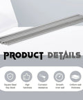 Six Piece 1/4 Inch Square Steel Bar Stock Set Cold Drawn Precision Key Stock Metal Bars Each 12 Inches Long Ideal For Milling