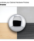 Montrose Collection Chrome Traditional Cabinet And Drawer Pull Handle Center To Center 90 mm on various textures