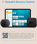 Smart Plug Mini 15A WiFi With HomeKit Siri Alexa Google Assistant Nest Hub Remote Control App Control Timer No Hub Needed WiFi Only Two Pack, HomeKit app on tablet next to HomePod and Apple TV