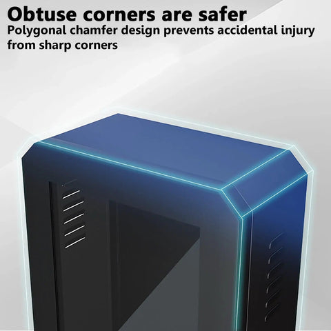 Close-up of Wall Mount EV Charger Protector Box Waterproof Security Enclosure With Combo Lock Black Shell showing rounded corners design.