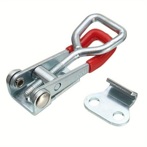 Four Piece Quick Release Latch Clamp Set In 304 Stainless Steel For Boxes Panels And Toolboxes, adjustable mechanism, red handle