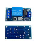 2 Pack 12V Single Bistable Self Locking Relay Module With Start Stop Button Kit For DIY Home And Industrial Projects Includes 2 Relays 300mm Wires And Screwdriver Compact 50x25.5x19mm Ready To Drop In And Control Your Devices., blue 12V bistable relay module board with start/stop button and screw terminals