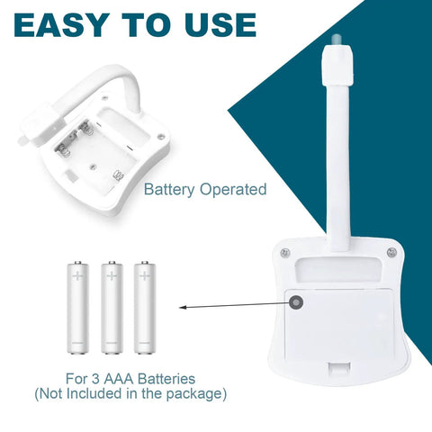 Image showing the battery compartment for the Toilet LED Light With Motion Sensor 16 Color Changing Glow Bowl Inside Night Light For Bathroom 2 Pack.