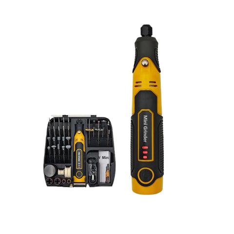 Handheld Electric Grinding And Engraving Pen Kit With 58 Bits for wood carving, stone carving, jade polishing; front view