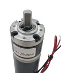 Powerful 12V And 24V Dc Planetary Gear Motor With Insane Torque And Low Noise For Reliable Automation Projects And Custom Robotic Builds That Run Smoothly, top view with hexagonal shaft.