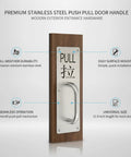Stainless Steel Push Pull Door Handle For Exterior Front Doors Surface Mounted Bar Hardware Perfect For Homeowners Pros And Property Managers Fits Wood Glass And Fire Doors, 11.8 inch