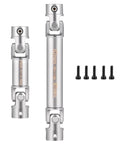 2 Pack Steel CVD Driveshafts For 1 To 18 TRX4 M K10 F150 RC Crawler Upgrades Silver Beefy Heavy Duty Connection For Smooth Power Transfer And Precision Fit Ideal RC Crawler Upgrade For Stability And Durability., steel RC crawler driveshafts with screws, 40mm and 62mm