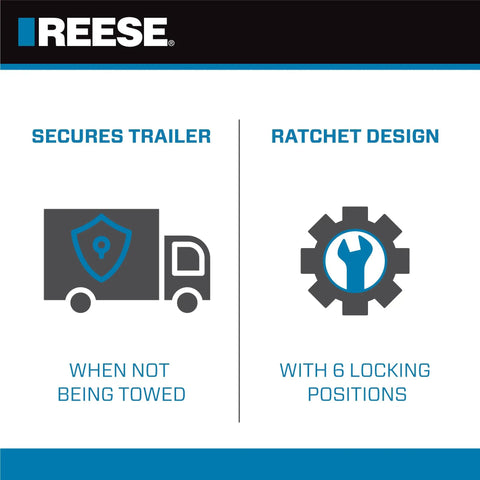 Heavy Duty Universal Trailer Coupler Lock secures trailer with ratchet design and 6 locking positions for enhanced safety.