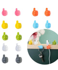 14 Pack Self Adhesive Thumb Cable Organizer Clips No Punching Silicone Wall Hooks For Hanging Wires And Cables Desk Cable