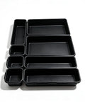 Eight Piece Interlocking Drawer Organizer Trays That Lock In Place Go To Solution For Kitchen Bathroom Office And Desk Drawers