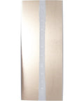 Golden stainless steel blade of the PermaShape Finishing Trowel 12 X 5 Inch With DuraSoft Handle Broken-In Edge Made In USA Concrete Tool