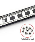 Full Extension Drawer Slides Three-Section Pair 25 To 50 Centimeters Silent Rebound Stainless Steel Heavy Duty Drawer Slides detail
