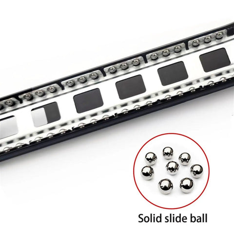 Full Extension Drawer Slides Three-Section Pair 25 To 50 Centimeters Silent Rebound Stainless Steel Heavy Duty Drawer Slides detail