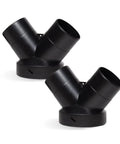 Top Notch Woodshop Essential Heavy Duty Dust Collector Y Fitting Six Inch To Four Inch Hose Reducer Two Pack in black design.