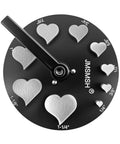 Disc Cutter Set Of 9 Entangled Heart Punches For Jewelry Making Pendants And Bracelets Heart Shaped Punch Mold Pro Grade Heavy Duty SKH9 Steel