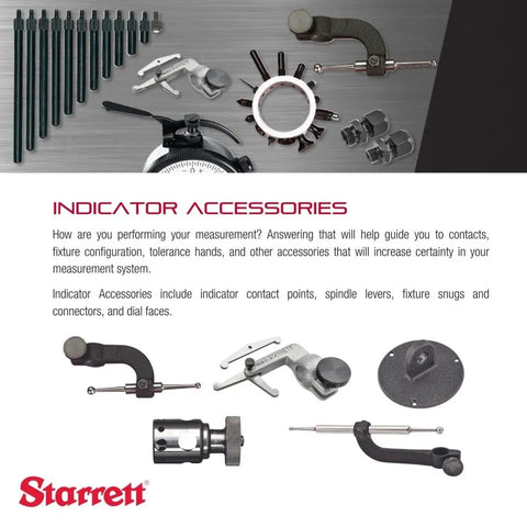 Dial Indicator Accessories And Contact Set For AGD Indicators With 14 Points And 4 To 48 Thread Shock Absorbing Tip Aluminum Ring Mount